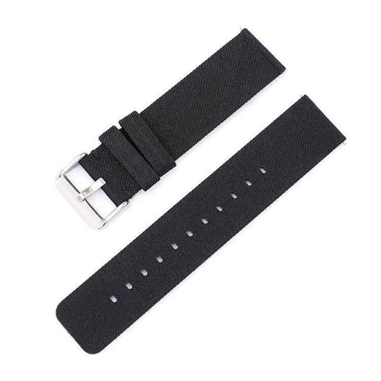 Stainless Steel Pin Buckle Nylon Woven Canvas Watch Band, 16mm, 18mm