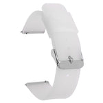 Stainless Steel Silver Pin Buckle Solid Color Silicone Waterproof Watch Band, 20mm, 21mm, 22mm