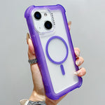 Transparent Matte TPU Hybrid PC 3-in-1 MagSafe Phone Case, For iPhone 13 Pro Max, For iPhone 13 Pro, For iPhone 13, For iPhone 12 Pro Max