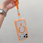 Transparent Matte TPU Hybrid PC 3-in-1 MagSafe Phone Case with Wrist Strap, For iPhone 13 Pro Max, For iPhone 13 Pro, For iPhone 13, For iPhone 12 Pro Max
