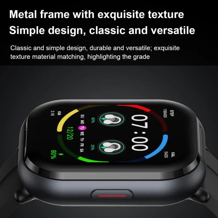 D12 2.01 inch TFT Screen Smart Bluetooth Watch & Headphone 2 in 1 Support Wireless Calling