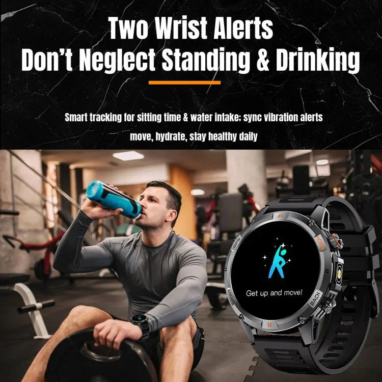 YK15 1.46 inch Round Screen Bluetooth Call GPS Sports Smart Watch
