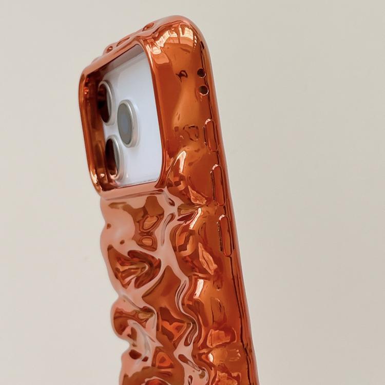 Cream Texture Electroplating TPU Full Coverage Phone Case, For iPhone 15 Plus, For iPhone 15, For iPhone 14 Plus, For iPhone 14