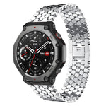 xDfind Fish Scale Texture Metal Watch Band, For Amazfit T-Rex 3