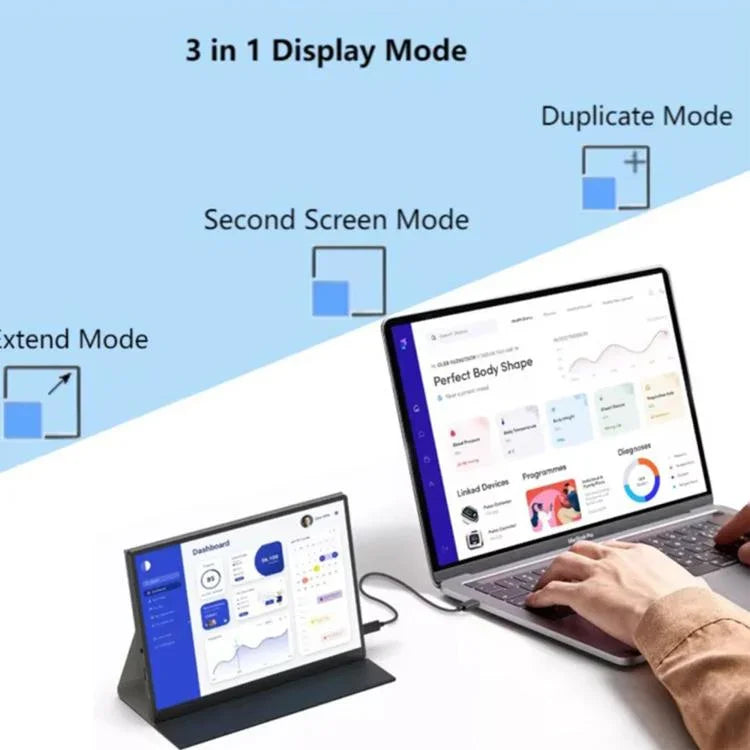 P105A01D 10.5 inch IPS Portable Monitor with HD / Type-C Extend, US Plug, 10.5 inch