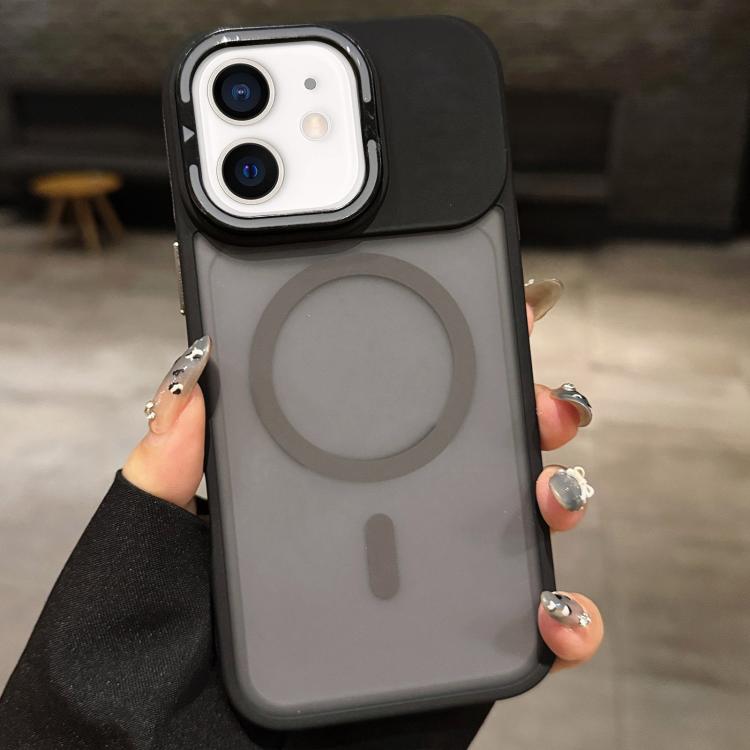 Skin Feel Frosted Metal Lens Holder MagSafe Magnetic Phone Case, For iPhone 12 Pro Max, For iPhone 12 Pro, For iPhone 11