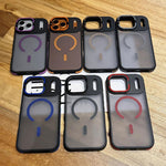 Skin Feel Frosted Metal Lens Holder MagSafe Magnetic Phone Case, For iPhone 12 Pro Max, For iPhone 12 Pro, For iPhone 11
