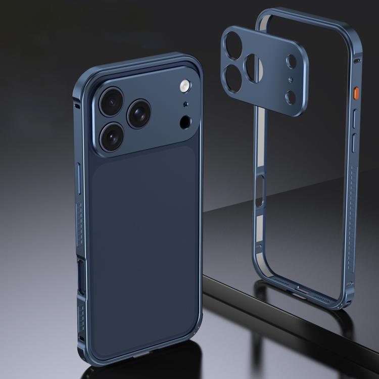 Armor Dual-side Anti-slip Metal Frame Case with Lens Cover, For iPhone 17 Pro Max, For iPhone 17 Pro, For iPhone 17, For iPhone 16 Pro Max, For iPhone 16 Pro, For iPhone 16