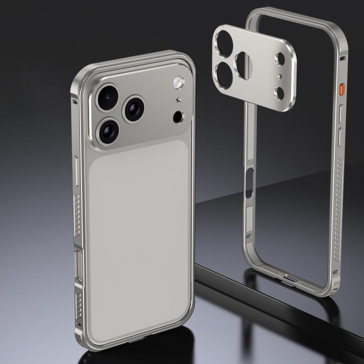 Armor Dual-side Anti-slip Metal Frame Case with Lens Cover, For iPhone 17 Pro Max, For iPhone 17 Pro, For iPhone 17, For iPhone 16 Pro Max, For iPhone 16 Pro, For iPhone 16