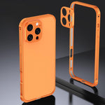 Armor Dual-side Anti-slip Metal Frame Case with Lens Cover, For iPhone 17 Pro Max, For iPhone 17 Pro, For iPhone 17, For iPhone 16 Pro Max, For iPhone 16 Pro, For iPhone 16