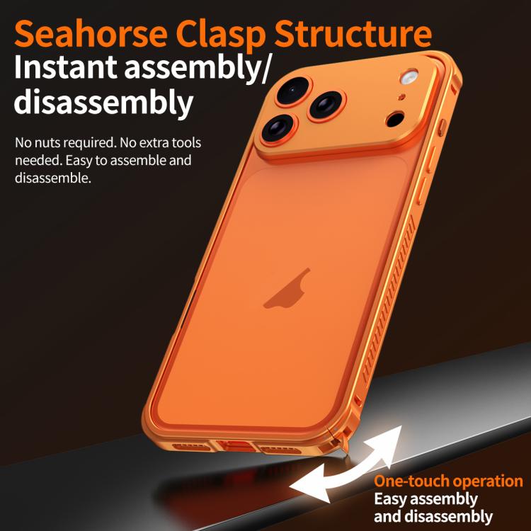 Armor Dual-side Anti-slip Metal Frame Case with Lens Cover, For iPhone 17 Pro Max, For iPhone 17 Pro, For iPhone 17, For iPhone 16 Pro Max, For iPhone 16 Pro, For iPhone 16