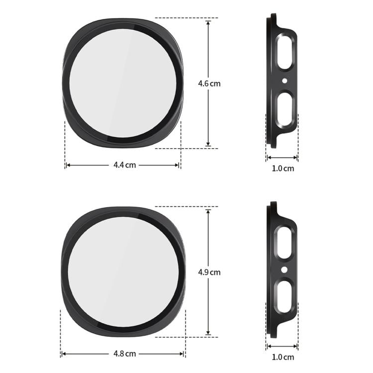 xDfind Tempered Film Integrated Frosted PC Watch Protective Cover, For Samsung Galaxy Watch8 44mm, For Samsung Galaxy Watch8 40mm