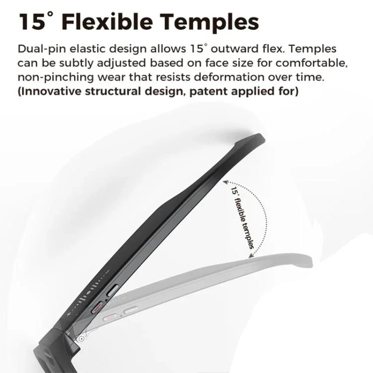 M02 Ultra 8MP Camera AI Smart Glasses Photochromic Lenses, with Black Charging Case, with Brown Charging Case