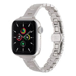 H-style Width 14mm Stainless Steel Metal Watch Band, For Apple Watch 46mm / 49mm / 45mm / 44mm, For Apple Watch 42mm / 41mm / 40mm / 38mm