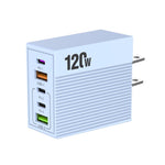 ADC-F007 120W 3xType-C Dual USB Multi-Port Charger, US Plug, EU Plug, UK Plug