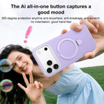 Jelly Liquid Silicone MagSafe Holder Phone Case, For iPhone 16 Pro, For iPhone 16, For iPhone 15 Pro Max, For iPhone 15 Pro, For iPhone 15