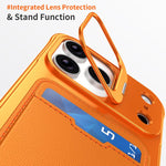 J TRIBE Metal Frameless Card Slot Lens Holder Phone Case, For iPhone 17 Pro Max, For iPhone 17 Pro, For iPhone 17, For iPhone Air, For iPhone 16 Pro Max, For iPhone 16 Pro, For iPhone 15 Pro Max, For iPhone 15 Pro
