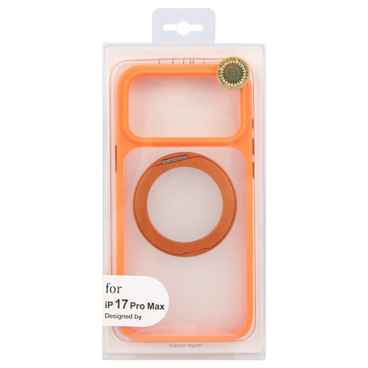 GEBEI Jazz Series 360 Degree Rotation Holder Skin Feel Frosted MagSafe Phone Case, For iPhone 17 Pro Max, For iPhone 17 Pro