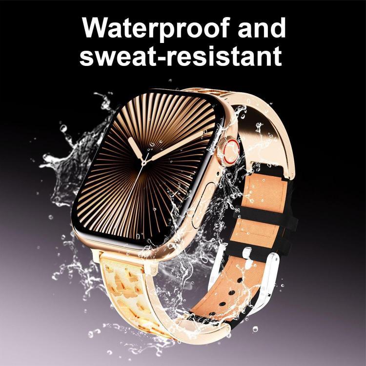 xDfind Butterfly Stainless Steel Hybrid Genuine Leather Watch Band, For Apple Watch 42 / 44 / 45 / 46 / 49mm, For Apple Watch 38 / 40 / 41 / S11 42mm