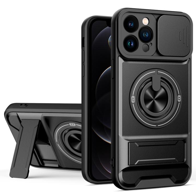 Lens Sliding Window Multifunctional Magnetic Shockproof Phone Case, For iPhone 13 Pro Max, For iPhone 13 Pro, For iPhone 12 Pro Max, For iPhone 11 Pro Max, For iPhone 11