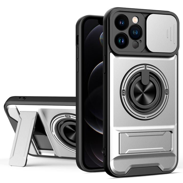 Lens Sliding Window Multifunctional Magnetic Shockproof Phone Case, For iPhone 13 Pro Max, For iPhone 13 Pro, For iPhone 12 Pro Max, For iPhone 11 Pro Max, For iPhone 11