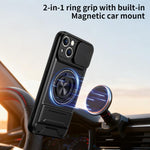 Lens Sliding Window Multifunctional Magnetic Shockproof Phone Case, For iPhone 13, For iPhone 12, For iPhone 12 Pro Max, For iPhone 12 Pro, For iPhone 11 Pro Max, For iPhone 11, For iPhone XS Max