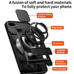 Lens Sliding Window Multifunctional Magnetic Shockproof Phone Case, For iPhone 7 Plus, For iPhone 7