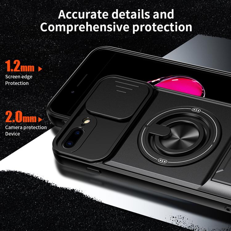 Lens Sliding Window Multifunctional Magnetic Shockproof Phone Case, For iPhone 7 Plus, For iPhone 7