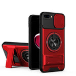 Lens Sliding Window Multifunctional Magnetic Shockproof Phone Case, For iPhone 7 Plus, For iPhone 7