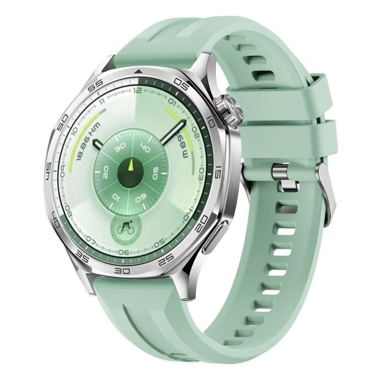 xDfind Silver Buckle Solid Color Silicone Watch Band, For Huawei Watch GT 6 / 5 46mm