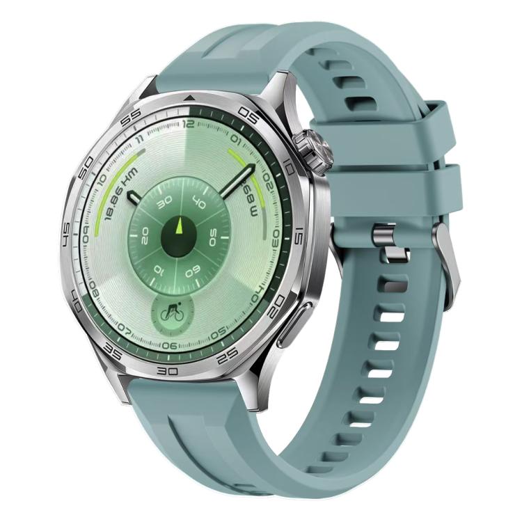 xDfind Silver Buckle Solid Color Silicone Watch Band, For Huawei Watch GT 6 / 5 46mm
