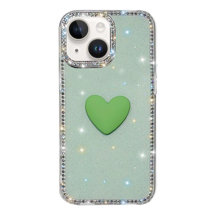Flash Rhinestone Double-sided IMD Love Heart Phone Case, For iPhone 13 Pro Max, For iPhone 13 Pro, For iPhone 13