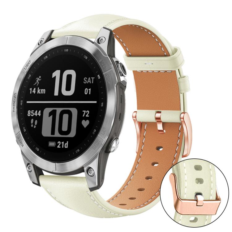 xDfind Rose Gold Buckle Black Shark Fine Grain Vegan Leather Watch Band, For Garmin Fenix 8/7/6/5 22mm, For Garmin Fenix 8/7S/6S/5S 20mm, For Garmin Forerunner 45 / 45S / Swim 2, For Garmin Forerunner 220/735/735XT/230/235, For Garmin Forerunner 35/30/35j