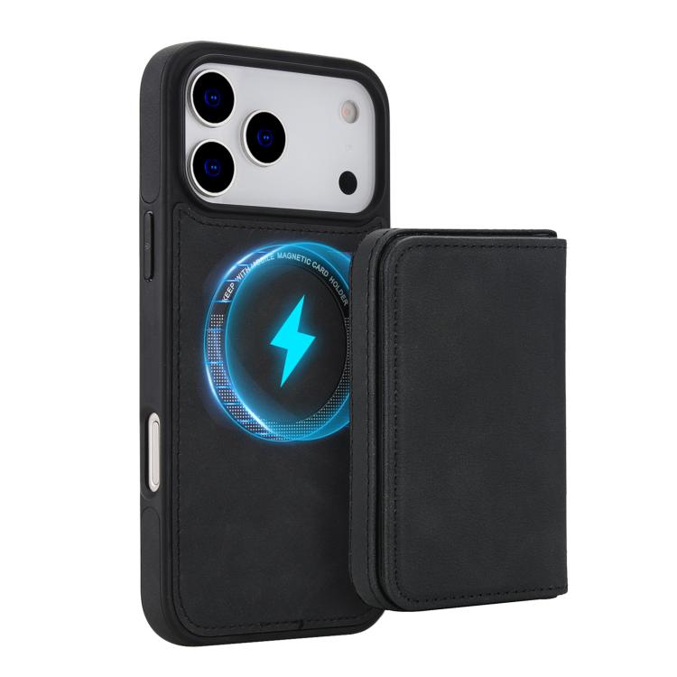 Retro Faux Leather Detachable Magnetic Wallet Bag RFID Blocking Phone Case, For iPhone 17 Pro Max, For iPhone 17 Pro