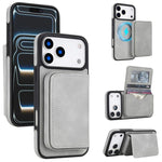 Retro Faux Leather Detachable Magnetic Wallet Bag RFID Blocking Phone Case, For iPhone 17 Pro Max, For iPhone 17 Pro
