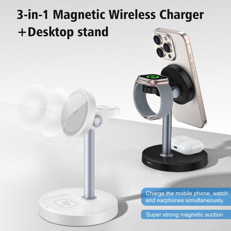 Q11 20W 3 in 1 Multifunctional Magnetic Wireless Charger