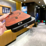 Lambskin Faux Leather Magnetic Phone Case, For iPhone 11, For iPhone 11 Pro