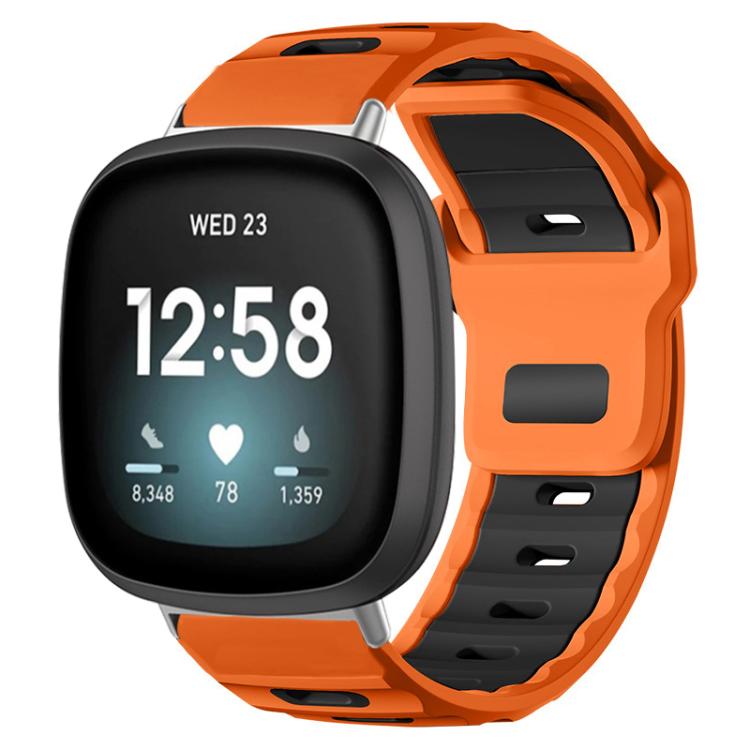 xDfind Flat-head Dual-color Silicone Watch Band, For Fitbit Versa 4 / 3 / Sense2 / 1, For Fitbit Versa 2/Versa/Versa Lite/Blaze