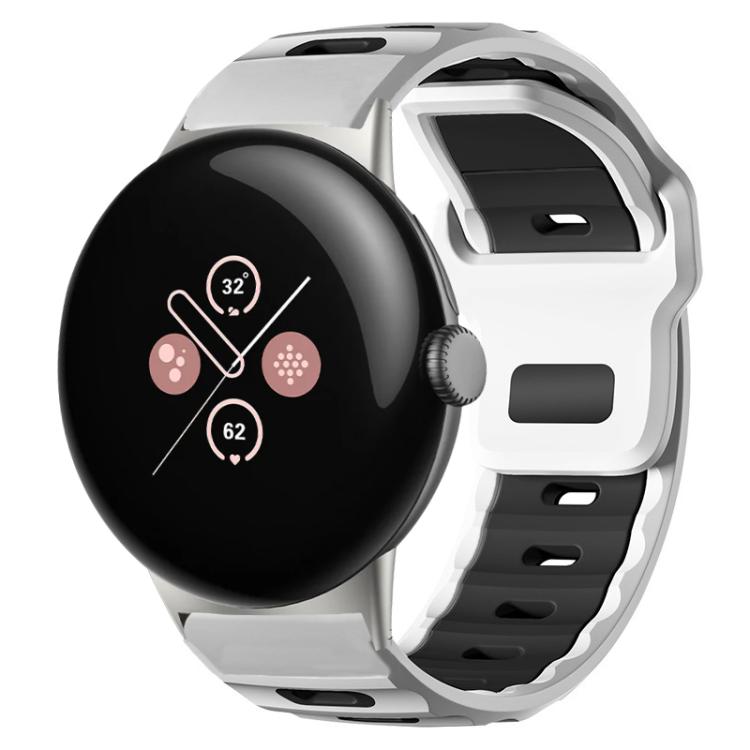 xDfind Flat-head Dual-color Silicone Watch Band, For Google Pixel Watch 4 / 3 / 2 / 1 41mm