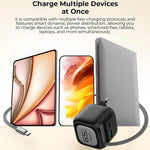 Havit UC252 65W 3 in 1 GaN Travel Charger with Type-C Retractable Cable, UC252(EU Plug), UC252(US Plug)