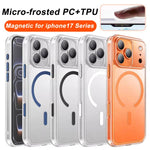 XDcase Frosted Transparent Magnetic Shockproof Phone Case, For iPhone 17 Pro Max, For iPhone 17 Pro, For iPhone 17