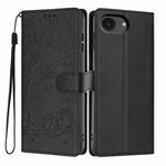Tree Cat Embossed Flip Vegan Leather Phone Case, For iPhone 17e / 16e, For iPhone 17 Pro Max, For iPhone 17 Pro, For iPhone 17, For iPhone Air, For iPhone 16 Pro Max