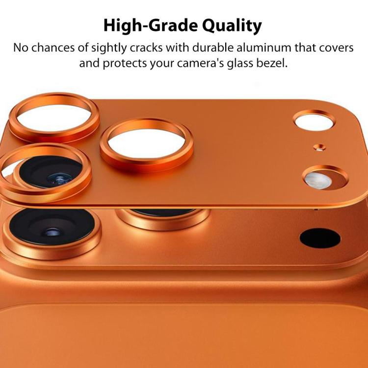 XDcase 5pcs Titanium Alloy Hollow Camera Lens Protector, For iPhone 17 Pro Max, For iPhone 17 Pro