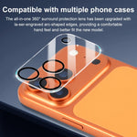XDcase 5pcs Silkscreen Integrated Tempered Glass Back Camera Film, For iPhone 17 Pro Max, For iPhone 17 Pro, For iPhone 17, For iPhone Air