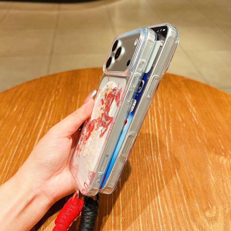 Horse Year Acrylic Magnetic Full Coverage Phone Case with Lanyard, For iPhone 13, For iPhone 12, For iPhone 12 Pro Max, For iPhone 12 Pro
