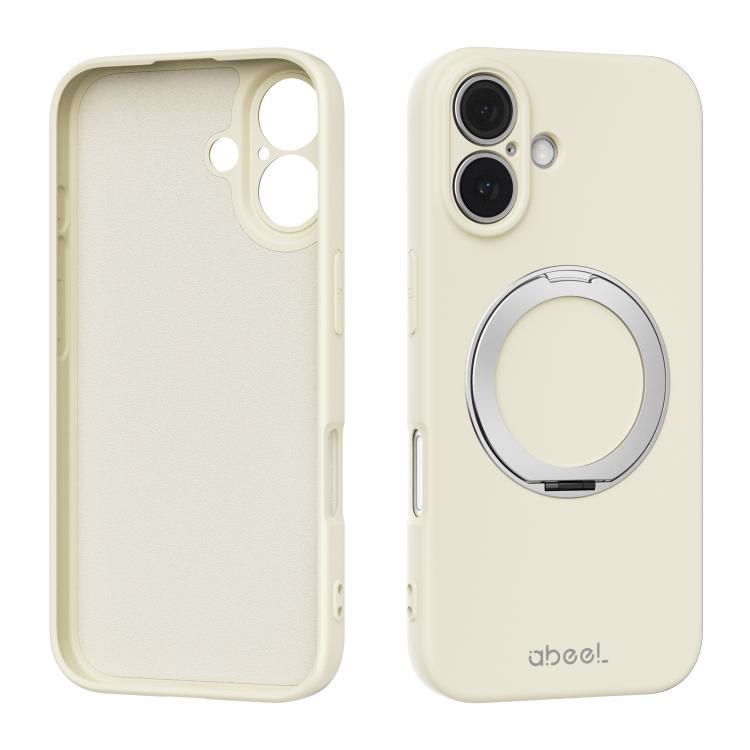 ABEEL Skin-friendly Feel Magnetic Liquid Silicone Phone Case with Holder, For iPhone 17 Pro Max, For iPhone 17 Pro, For iPhone 17, For iPhone 16 Pro Max, For iPhone 16 Pro, For iPhone 16