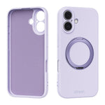 ABEEL Skin-friendly Feel Magnetic Liquid Silicone Phone Case with Holder, For iPhone 17 Pro Max, For iPhone 17 Pro, For iPhone 17, For iPhone 16 Pro Max, For iPhone 16 Pro, For iPhone 16