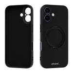 ABEEL Skin-friendly Feel Magnetic Liquid Silicone Phone Case with Holder, For iPhone 17 Pro Max, For iPhone 17 Pro, For iPhone 17, For iPhone 16 Pro Max, For iPhone 16 Pro, For iPhone 16