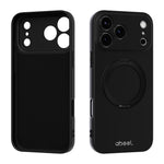 ABEEL Skin-friendly Feel Magnetic Liquid Silicone Phone Case with Holder, For iPhone 17 Pro Max, For iPhone 17 Pro, For iPhone 17, For iPhone 16 Pro Max, For iPhone 16 Pro, For iPhone 16