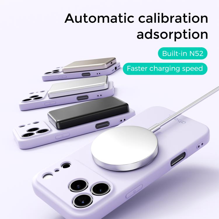 ABEEL Skin-friendly Feel Magnetic Liquid Silicone Phone Case with Holder, For iPhone 17 Pro Max, For iPhone 17 Pro, For iPhone 17, For iPhone 16 Pro Max, For iPhone 16 Pro, For iPhone 16